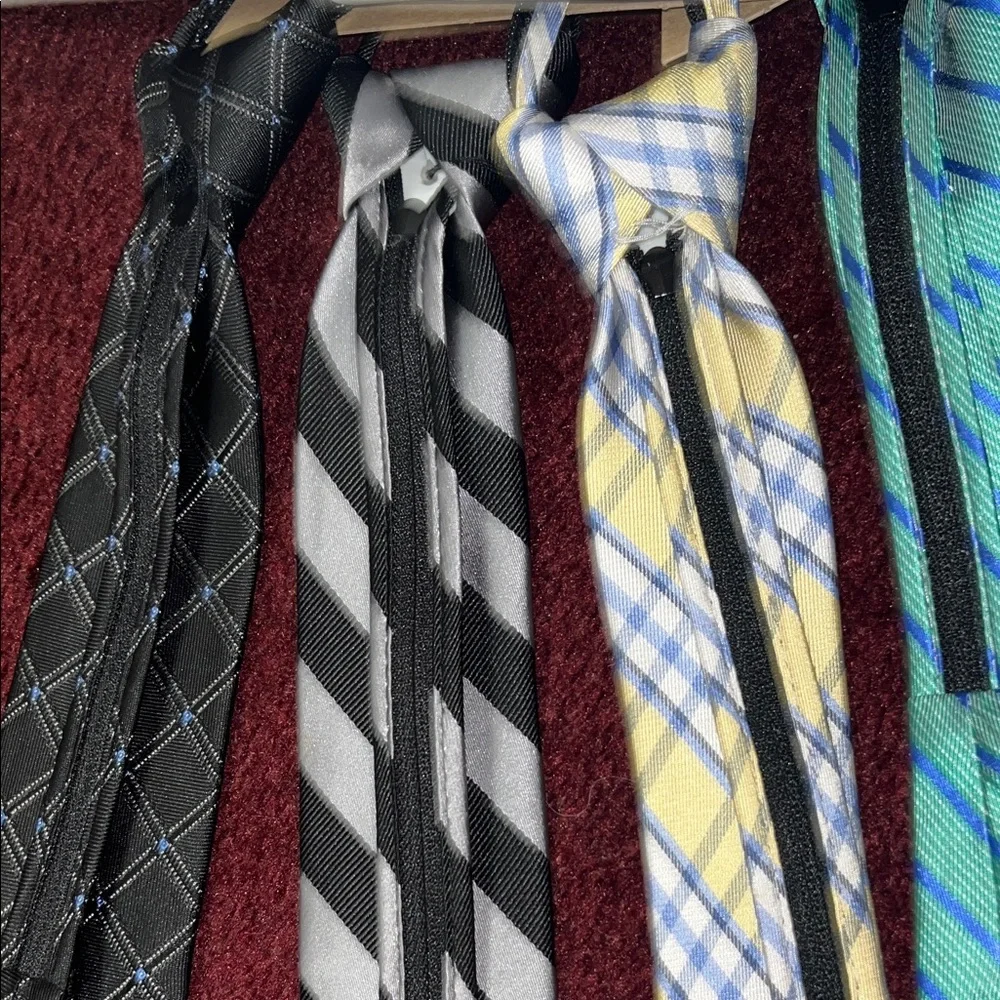 J. Khaki Kid's Tie Collection - Blue, White, Gray, Black